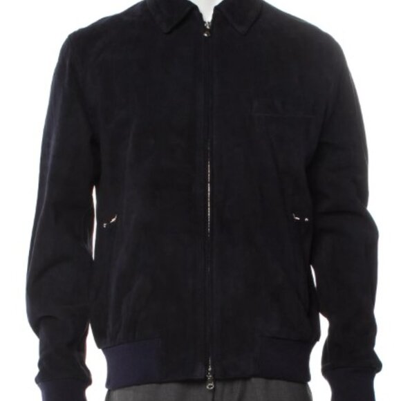 Eidos Suede Bomber Jacket w/ Tags - Picture 7 of 8